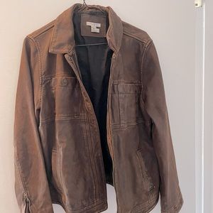 Carbon2Cobalt Brown Leather Jacket. Size large, in great condition
